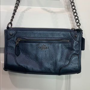 COACH Mickie Crossbody Grain Leather Denim